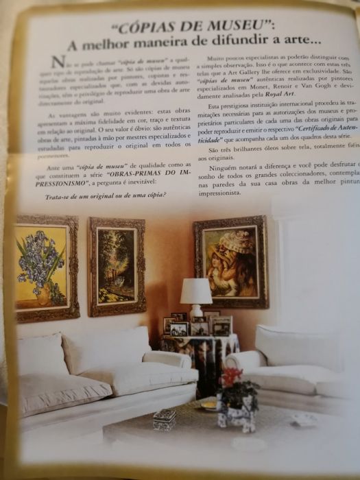 Pinturas Obras Primas do Impressionismo - Cópias de Museu