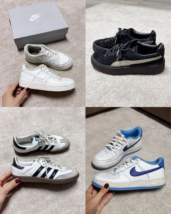 кросівки кеди nike air force, adidas samba, puma fenty