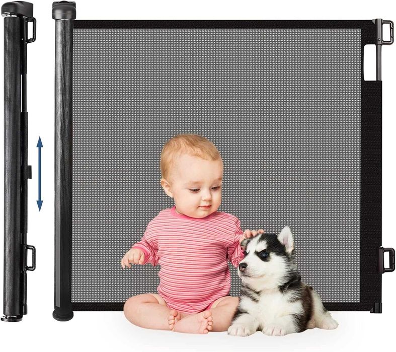 Barreira de proteção para escadas, extensível, para bebés e animais