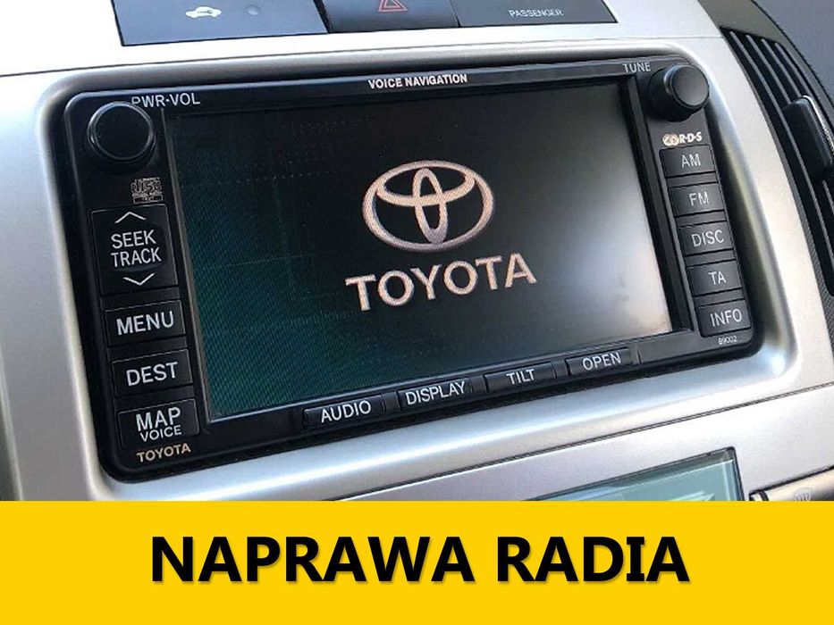 Radio Toyota NAPRAWA: 86120 W58802 W58804 W58806 W58808 W58810 W58812 W58816 B9002 B9010 z Corolla Verso, Avensis, Land Criusier Yaris, Rav4, Prius