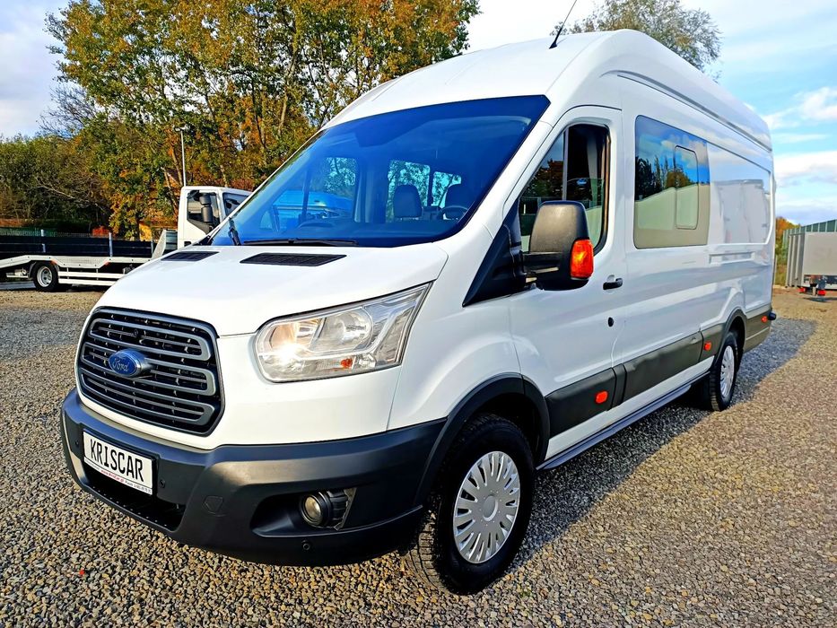 Ford Transit Maxi Brygadówka Blaszak 6 osobowy  Ford Transit Maxi doka 6 osobowy Mały Przebieg Udokumentowany