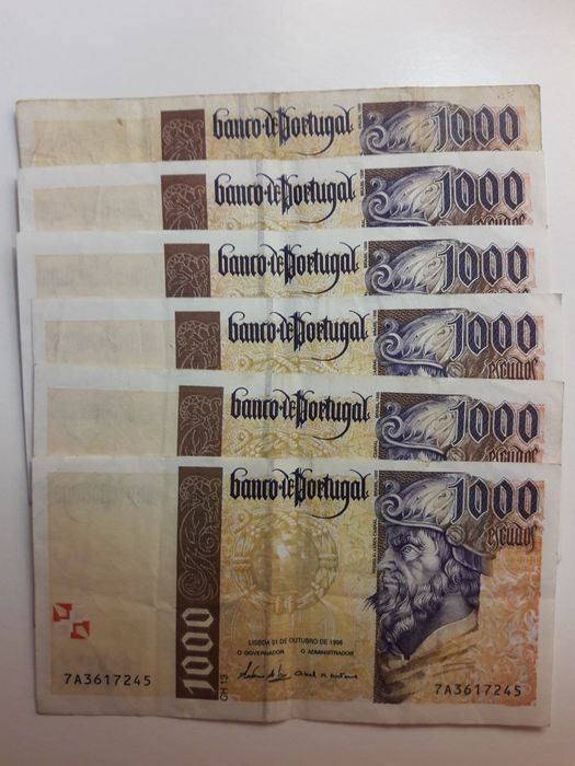 Nota 1000 escudos Pedro Álvares Cabral 1998