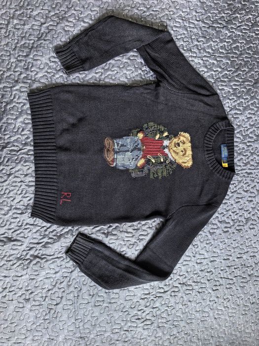 Sweter Ralph Lauren Bear Miś Polo 67 %bawełna 33% len