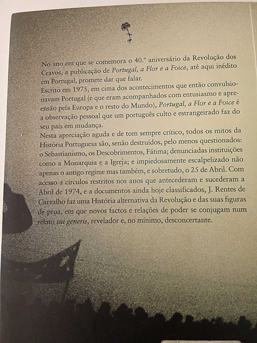 Portugal, a Flor e a Foice, de J. Rentes de Carvalho  Portes Grátis
