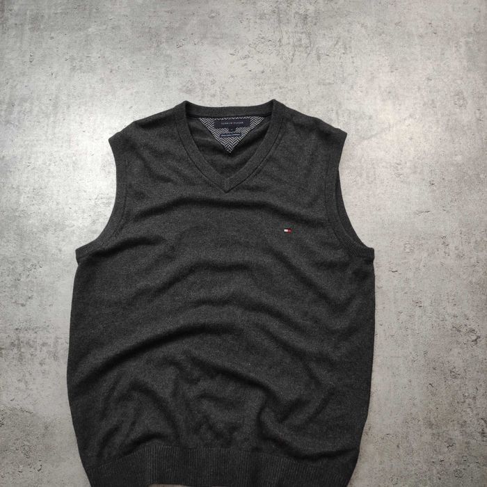 MĘSKA Elegancka PREMIUM Kamizelka Sweterek PIMA Kaszmir Tommy Hilfiger