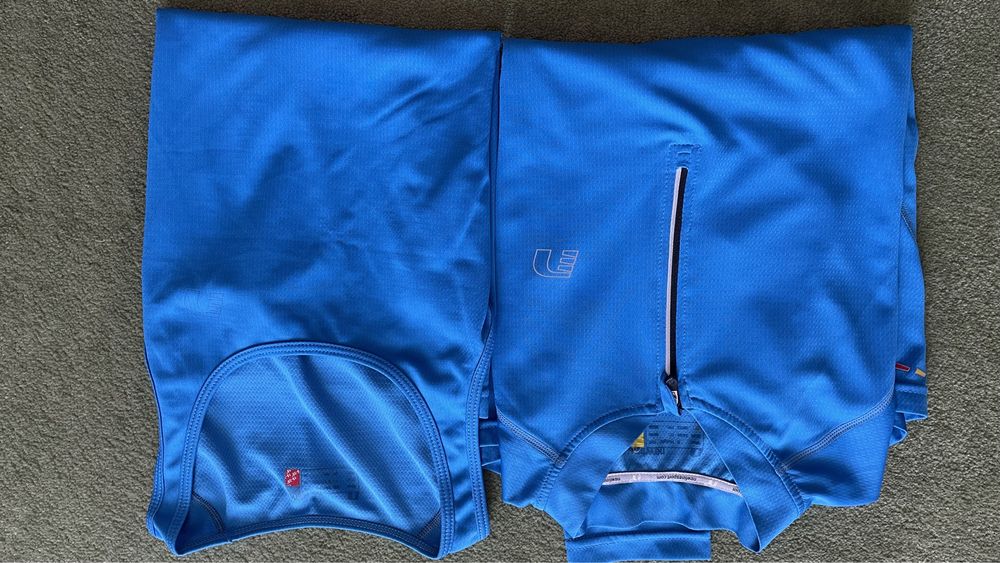 koszulka i bluza biegowa rozm XS, S, niebieski, lekkie, szybko schnące