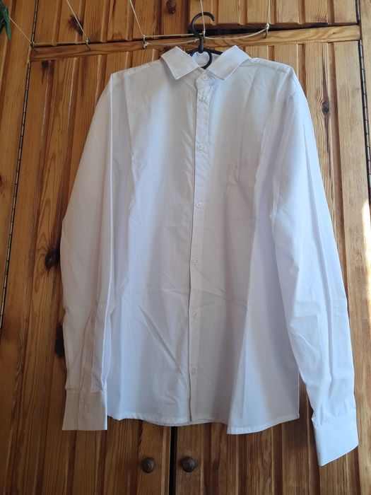 Новая белая мужская рубашка р.54