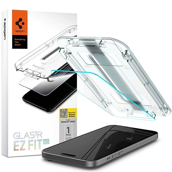 Szkło Hartowane Spigen Glas.tr ”Ez Fit” Iphone 15 Clear