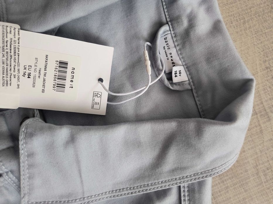 Нова джинсова куртка Name it для дівчинки 164