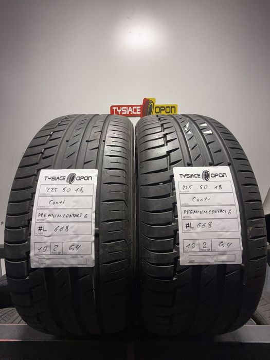 Opony letnie Continental 225/50R18 PremiumContact 6 XL #L668 2szt