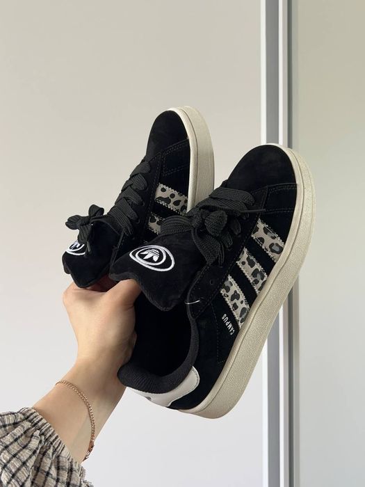 Жіночі Кросівки Adidas Campus "Black Leopard" Кроссовки Адидас Леопард