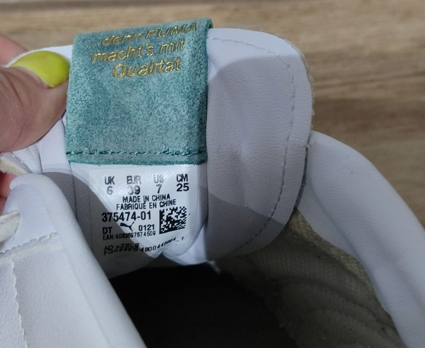 Białe buty sznurowane wiązane sportowe puma Ralph  Samspon 70 39