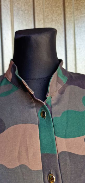 Sukienka La Blanche moro khaki luźna M 70% wiskoza