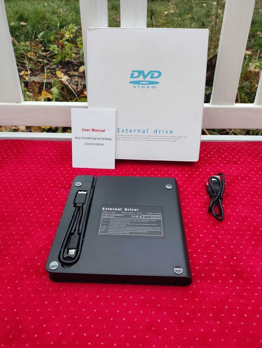 Nagrywarka Zewnętrzna DVD DL CD RW USB3.0 SD do Komputera PC Laptopa