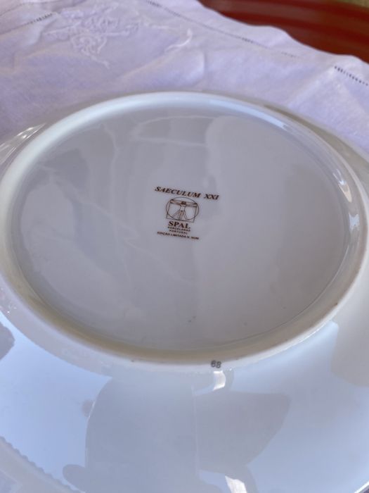 Prato grande Spal edicao limitada Vitruviano Leonardo Da Vinci