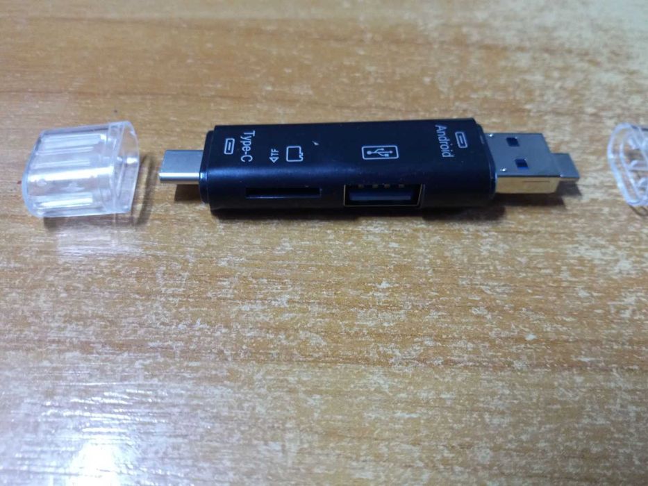 Универсальный переходник кардридер USB microUSB typeC microSD