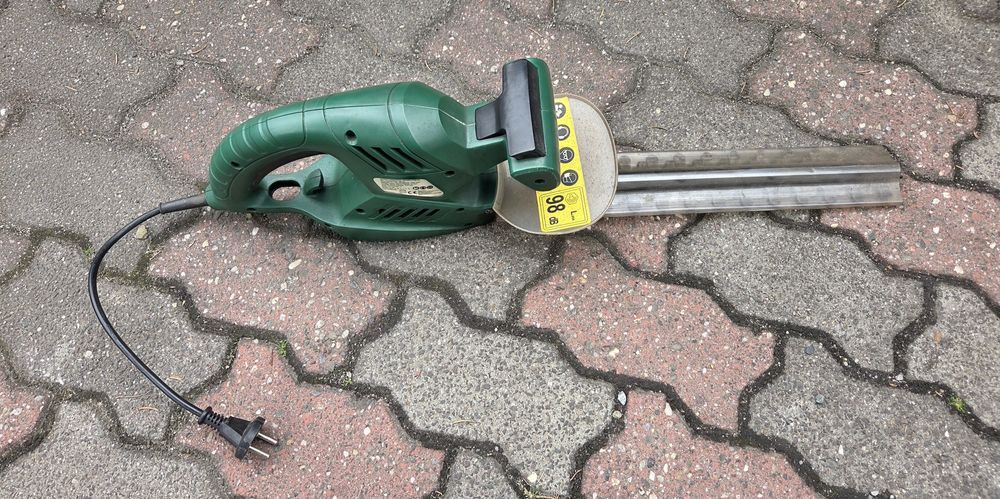 Elektryczne nożyce do żywopłotu 450W sprawne + osłona