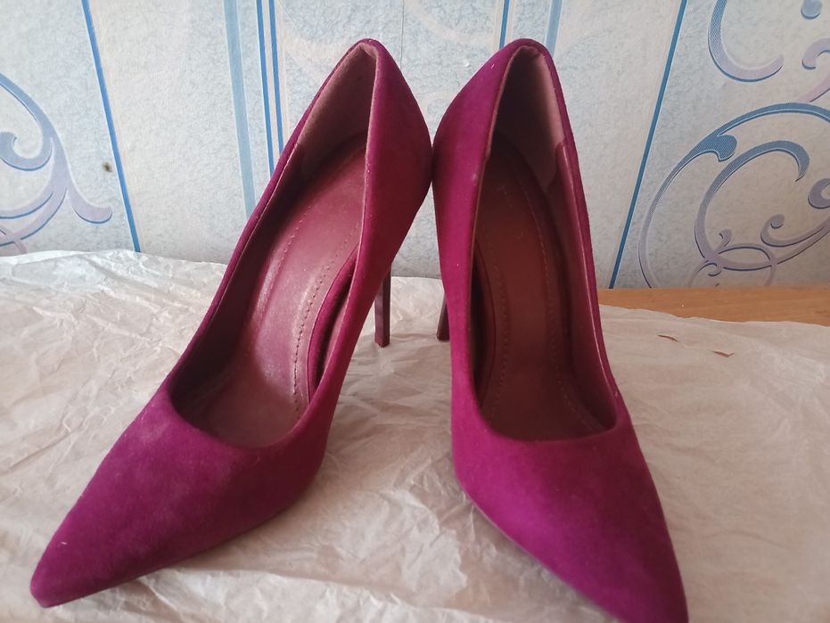 Туфли лодочки замшевые