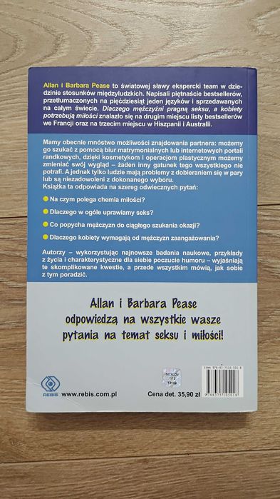 Pease - Dlaczego mężczyźni pragną seksu, a kobiety potrzebują miłości