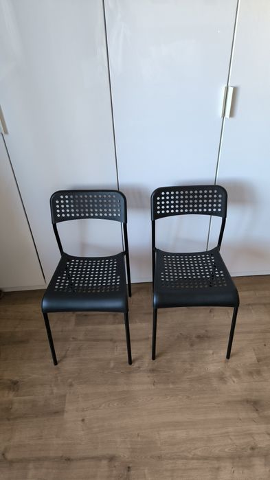 2 krzesła Ikea Adde czarne