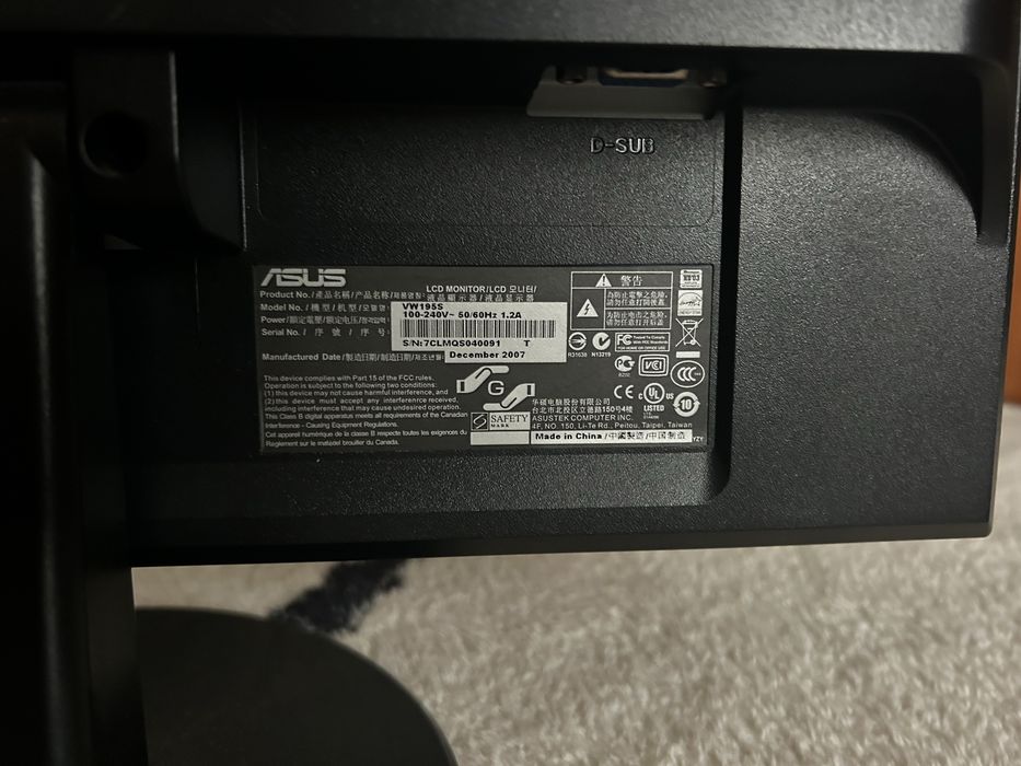 Monitor ASUS VW195S 19”