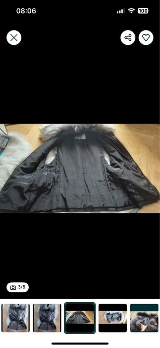 Futro kamizelka lis srebrny