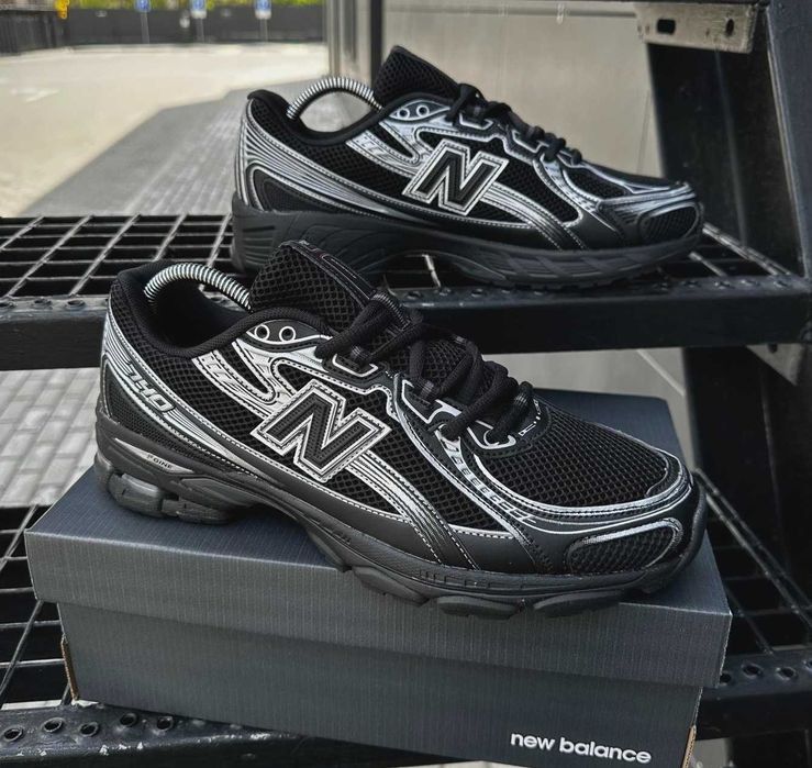 Мужские кроссовки Нью Баланс черные серые New Balance