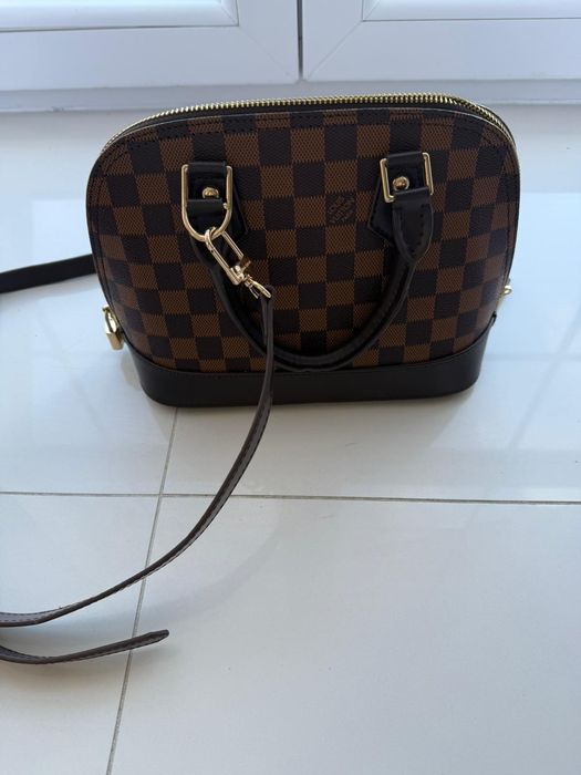 Torebka louis vuitton LV neverfull do ręki brazowa z paskiem