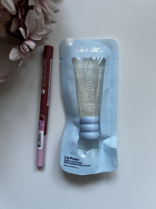 Lip combo lip duo Sephora Kosas lip stain + błyszczyk lip plumper zestaw NOWY bundle