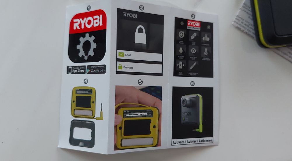 Dalmierz laserowy do telefonu RYOBI RPW-1000