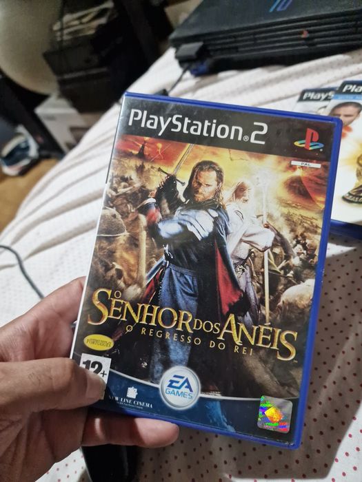 PlayStation 2 Fat (PS2) + 2 comandos + cartão de memória — Funciona!