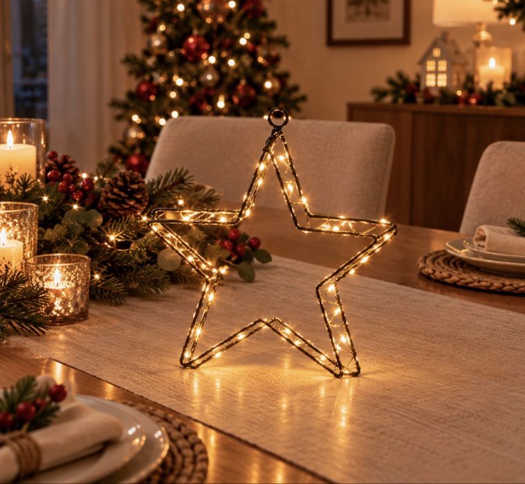 Estrela em led - disponivel tambem em arvore e rena