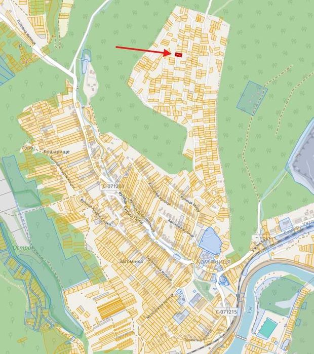 Продається ділянка (5 соток) з будинком, с. Кам'яниця