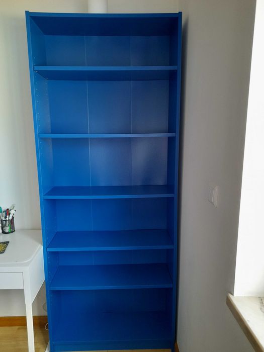 Estante Azul Alta 5 Prateleiras Como Nova