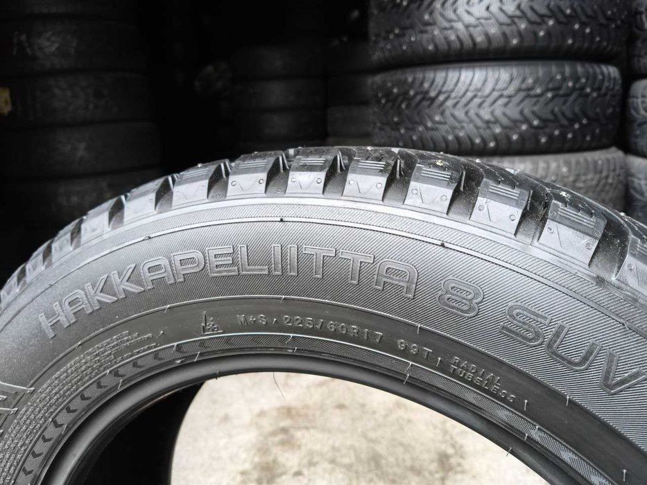 Nokian Hakkapeliitta 8 SUV 225/60r17 4шт, 9,4мм, ЗИМА. Привезены из Финляндии