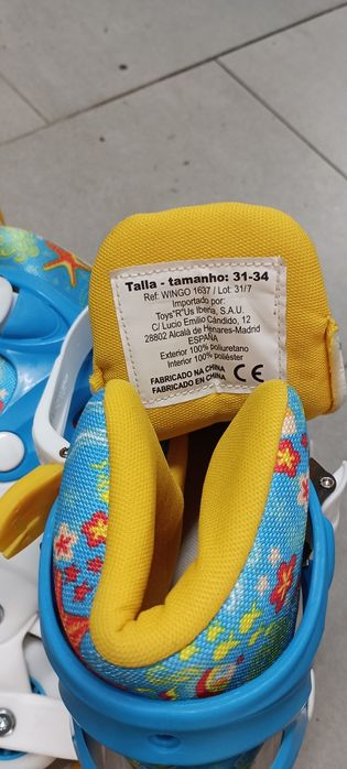 Patins em linha criança tamanho 31-34
