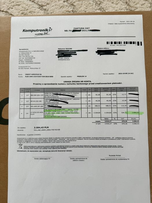 Laptop Acer 15.6 cala