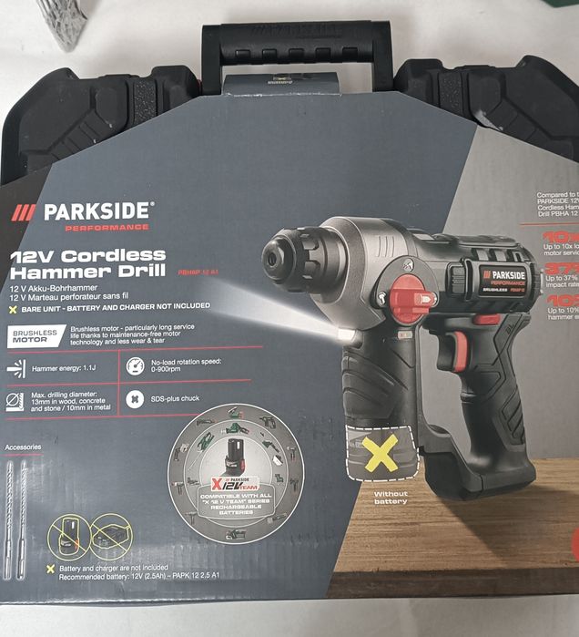 Акумуляторн перфоратор PARKSIDE PBHAP 12, перфератор парксайд на акб