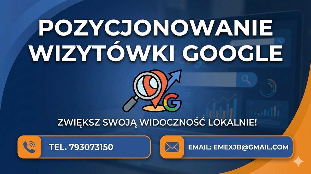 POZYCJONOWANIE WIZYTÓWKI google - zwiększ widoczność firmy LOKALNIE