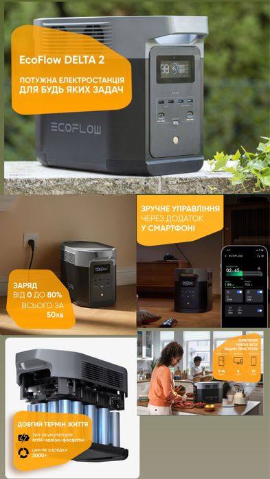 Зарядна станція Ecoflow delta 2