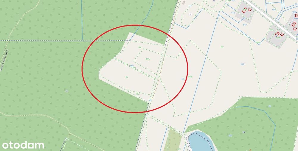 Działka rolna 34200 m² blisko lasu