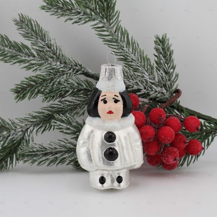 Szklane zabawki choinkowe - Pinokio Buratino 4 sztuki