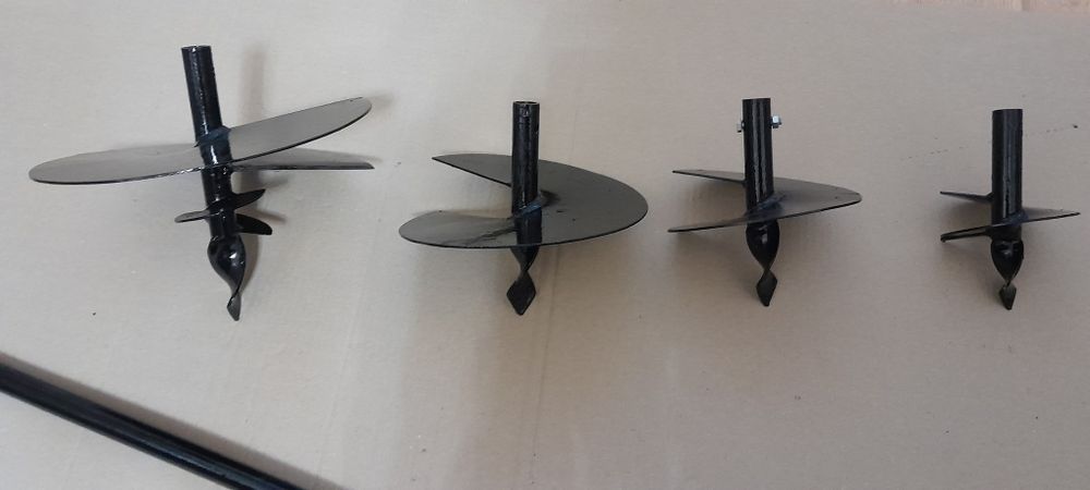 Бур садовий земляний, ямобур комплект 4насадки