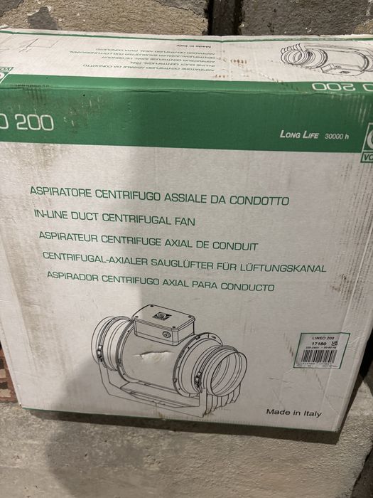 Aspirador centrifugo Axial para conduta