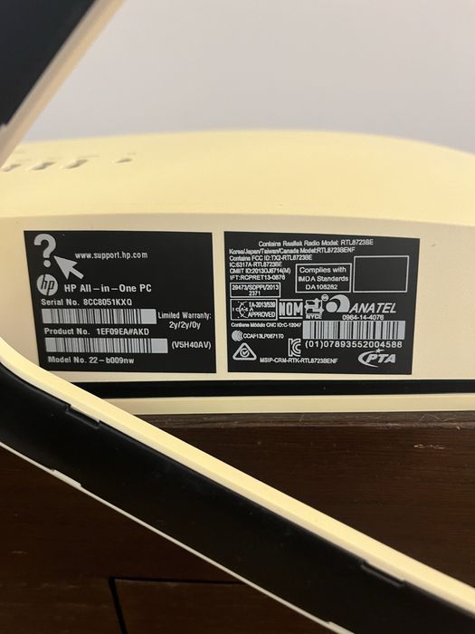 komputer hp Model NO. 22- b009nw