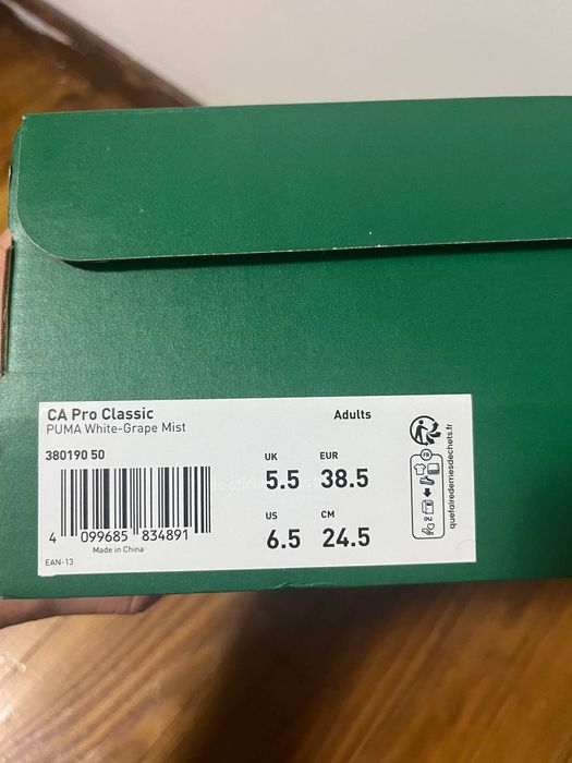 Кросівки Puma CA Pro Classic/розмір 38,5.      ТОРГ
PUMA White-Grape M