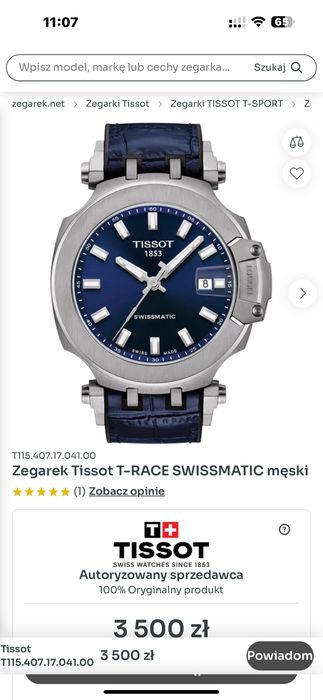 Zegarek Tissot T-Race męski