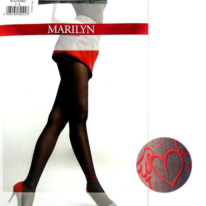 Rajstopy ocieplane black Marilyn K03 R 1/2 S/M -5 szt