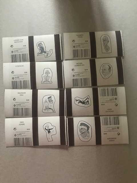 embalagens por montar caixas fósforos caricaturas