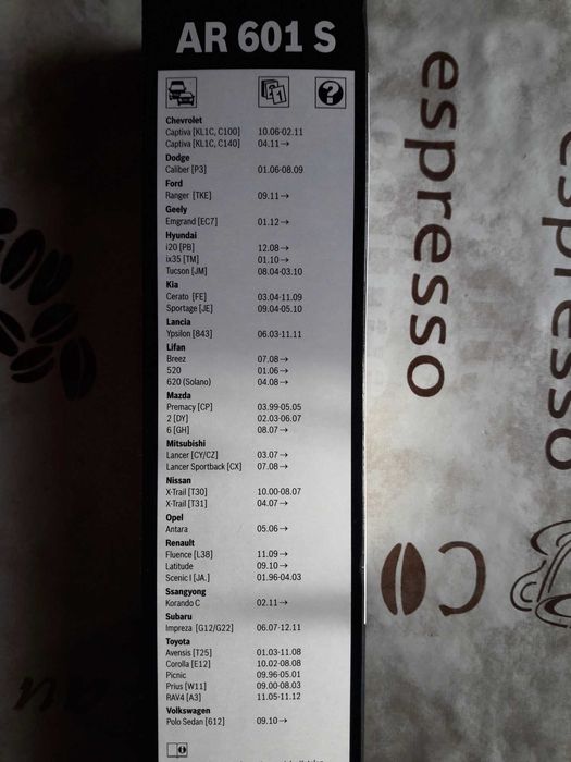 Escovas limpa pára-brisas Bosch Aerotwin AR601S